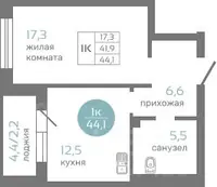 Планировка 1-комн.