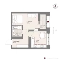 Планировка 1-комн.