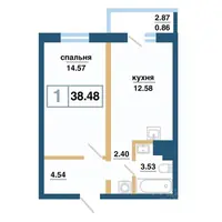 Планировка 1-комн.