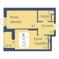 Планировка 1-комн.