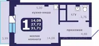 Планировка 1-комн.