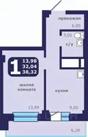 Планировка 1-комн.